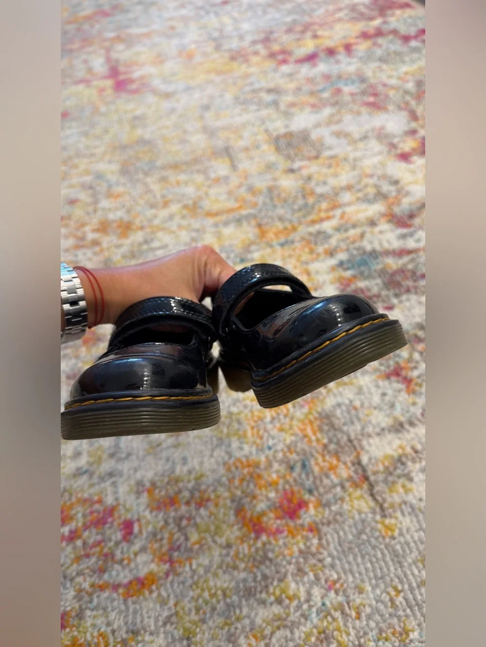 Dr. Martens Black Patent Mary Jane Shoes. Little Girl size 12US